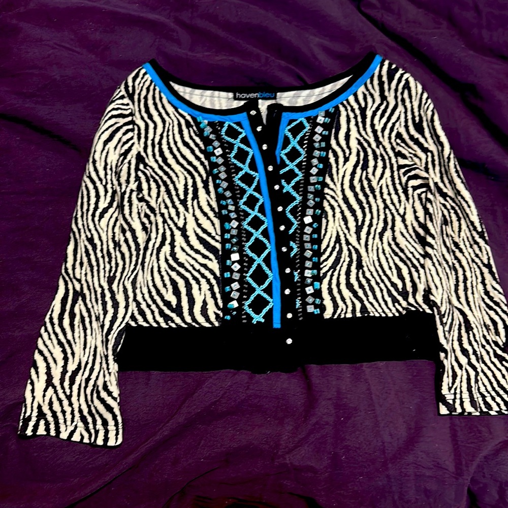 Zebra print cardigan
